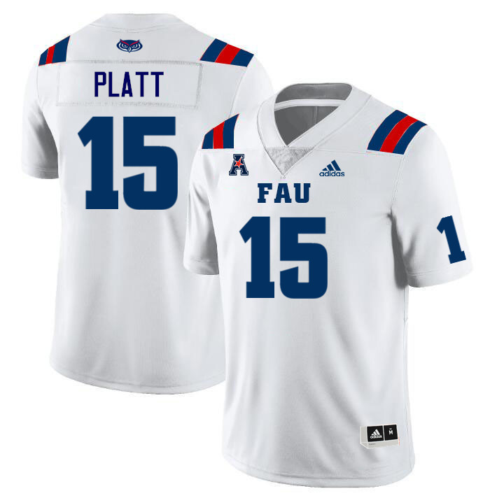 Florida Atlantic Owls #15 Jayshon Platt College Football Jerseys Stitched Sale-White
